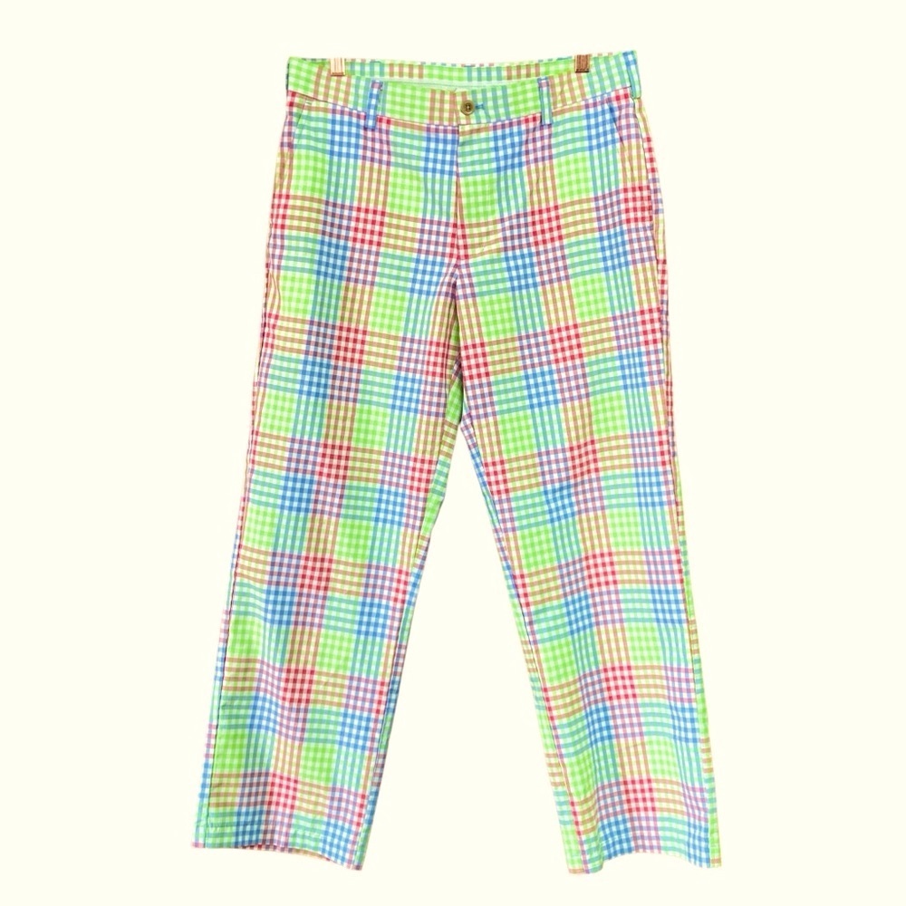 Izod Golf Check Plaid Chino Pants UPF 50 Sun Control (Size‎ 33/30)